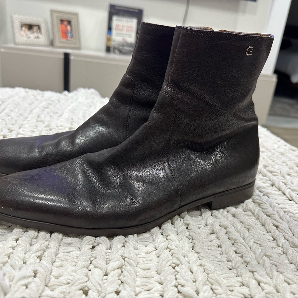Gucci Brown Leather Boots Classic Style